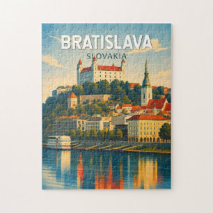 Bratislava Slovakien Illustration Resa Konst Retro Pussel