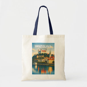 Bratislava Slovakien Illustration Resa Konst Retro Tygkasse