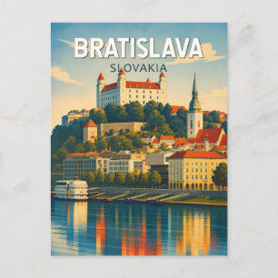 Bratislava Slovakien Illustration Resa Konst Retro Vykort