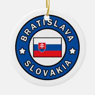 Bratislava Slovakien Julgransprydnad Keramik