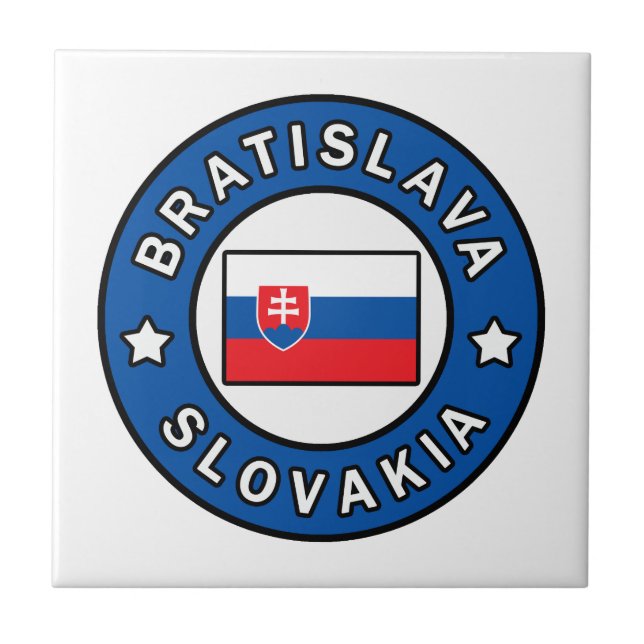 Bratislava Slovakien Kakelplatta (Framsidan)