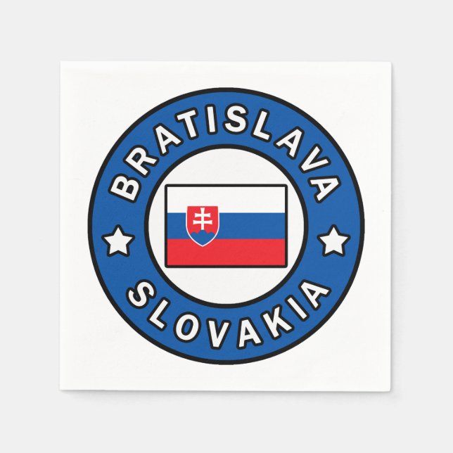 Bratislava Slovakien Pappersservett (Framsidan)