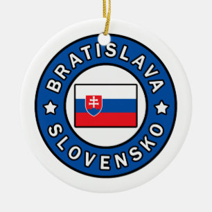 Bratislava Slovensko Julgransprydnad Keramik
