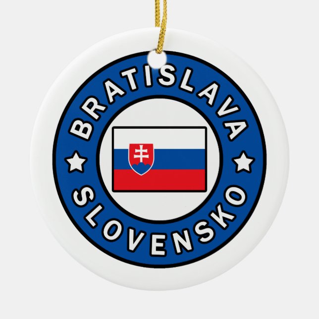 Bratislava Slovensko Julgransprydnad Keramik (Framsidan)