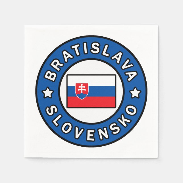 Bratislava Slovensko Pappersservett (Framsidan)