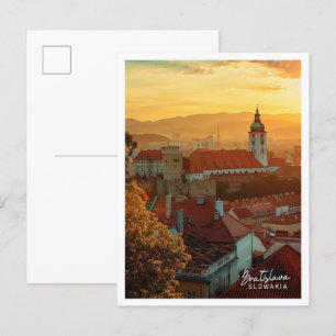 Bratislava Slowakia Art Trage berömd ställe Vykort