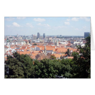 bratislava-stadsvy hälsningskort
