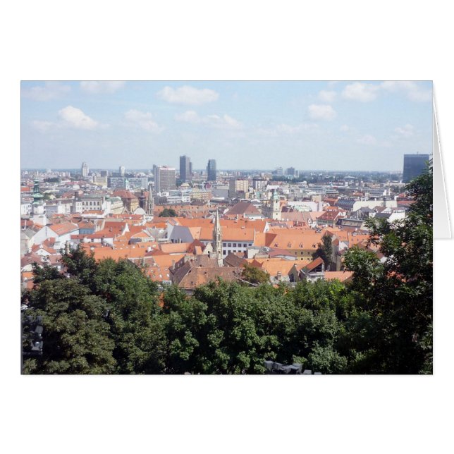 bratislava-stadsvy hälsningskort (Framsidan Horizontal)