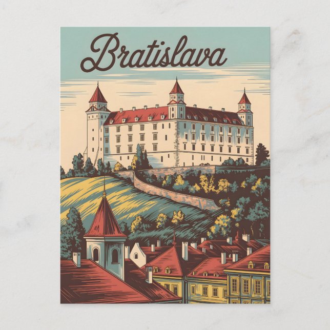 Bratislava vintage vykort (Framsida)