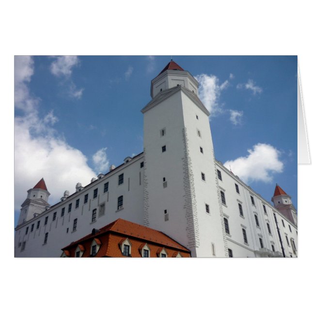 bratislava white castle hälsningskort (Framsidan Horizontal)