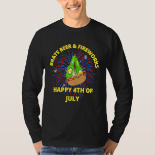 Brats Beet och Fireworks 4 juli Independence day T Shirt