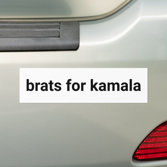 Brats för kamala, en modern, rolig svart vit bildekal (På Bil)