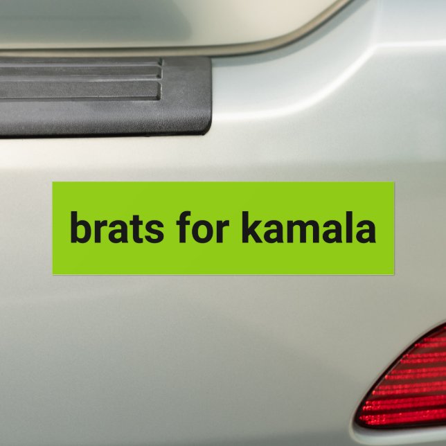 Brats för kamala, modern svart kalkgrön bildekal (På Bil)