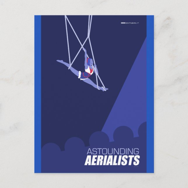 Brattleboro Circus Arts - Häpnadsväckande Akrobate Vykort (Framsida)