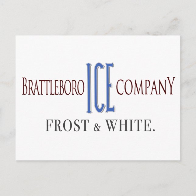 Brattleboro Ice Company vykort (Framsida)