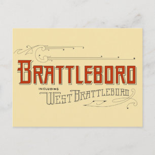 Brattleboro inklusive västra Brattleboro vykort