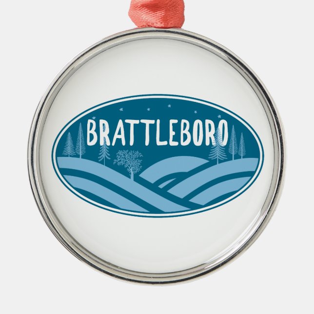 Brattleboro Vermont Friluftsliv Julgransprydnad Metall (Framsidan)