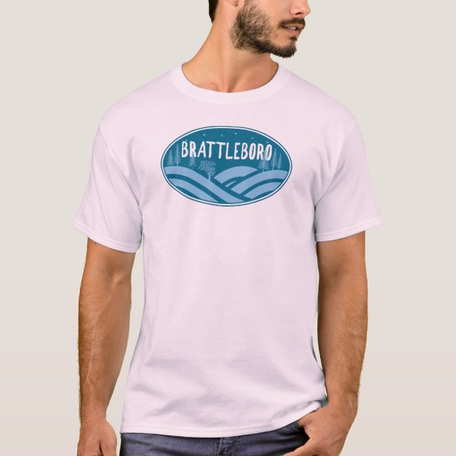 Brattleboro Vermont Friluftsliv T Shirt (Framsida)