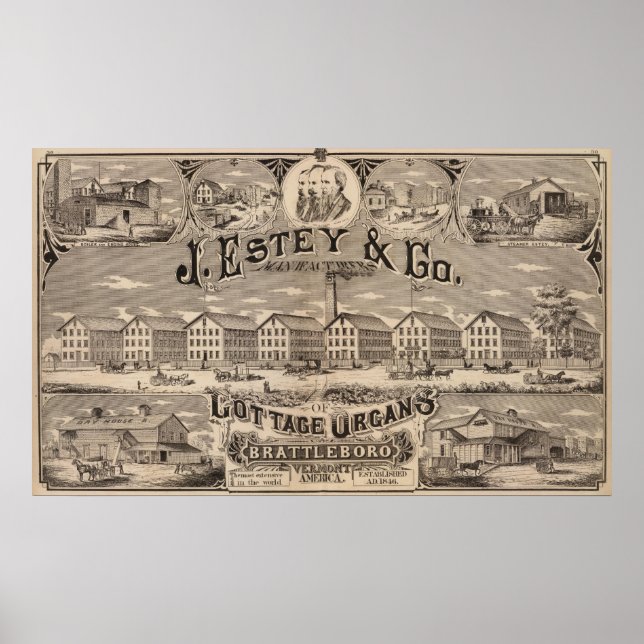 Brattleboro Vermont Poster (Framsidan)