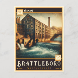 Brattleboro, Vermont | Postkort för Vintage Vykort