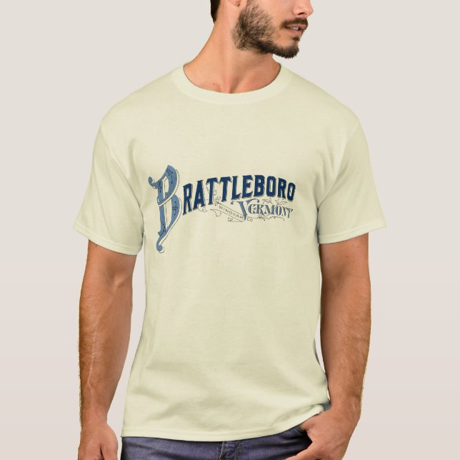 Brattleboro, Vermont, Windham County 1896 Logotyp  Tee (Framsida)