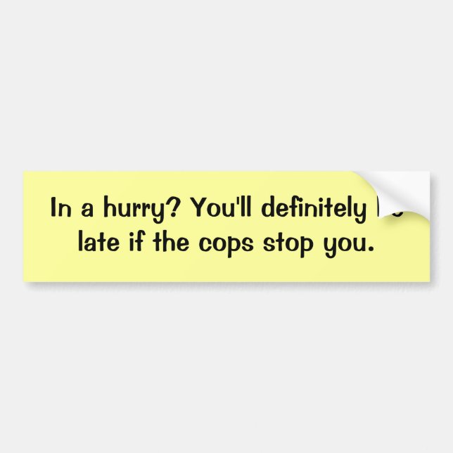 Bråttom? Snutbildekal Bildekal (Framsidan)