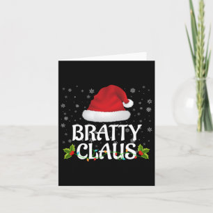 Bratty Claus-julfamiljen Ljus Santa Pajama Kort