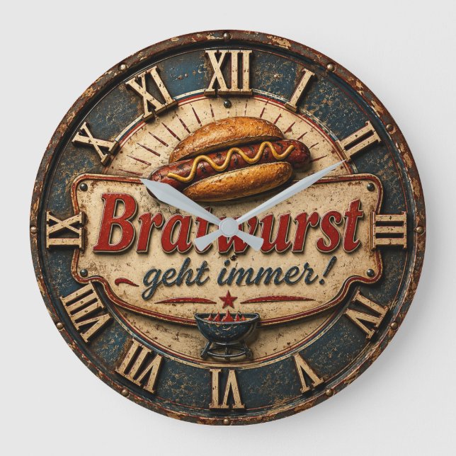 Bratwurst German Sausage Kitchen Oktoberfest Bar & Stor Klocka (Framsida)