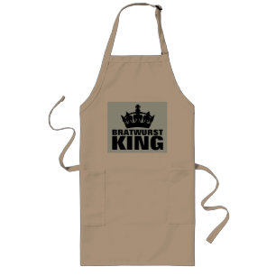 BRATWURST KUNG KITCHEN APRON LÅNGT FÖRKLÄDE