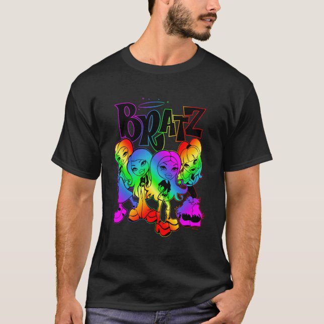 Bratz Group Shot Rainbow Gradient T Shirt (Framsida)