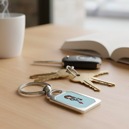 Bratz Keychain Rektangulärt Silverfärgad Nyckelring