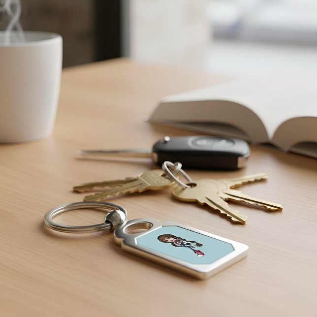 Bratz Keychain Rektangulärt Silverfärgad Nyckelring (Skapare uppladdad)