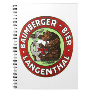 Brauerei Baumberger Langenthal Notizheft Anteckningsbok Med Spiral