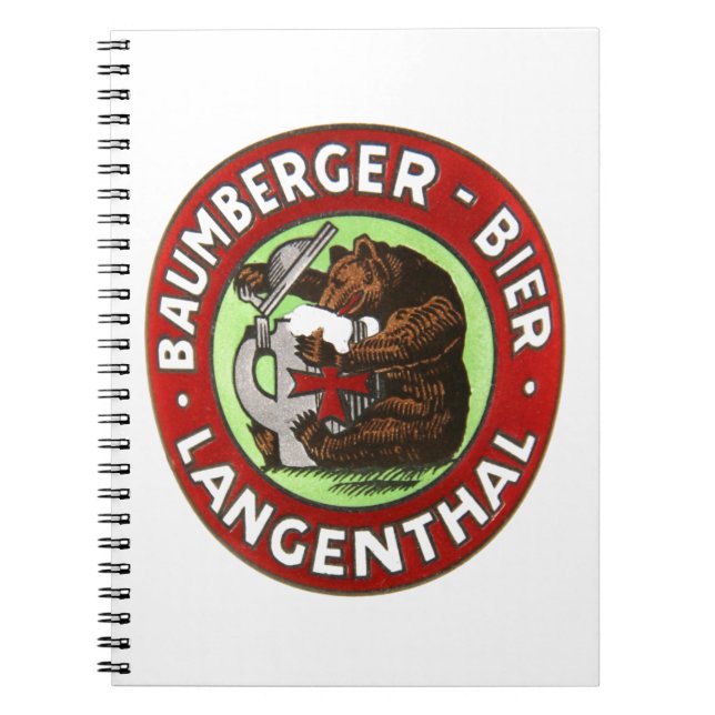 Brauerei Baumberger Langenthal Notizheft Anteckningsbok Med Spiral (Framsidan)