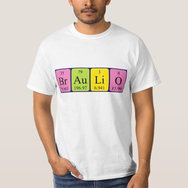 Braulio periodiskt bord namn-skjorta t shirt (Framsida)