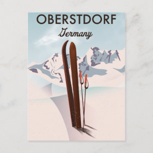 Brauneck Bavaria, Tyskland Ski poster Vykort
