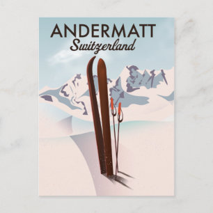 Brauneck Bavaria, Tyskland Ski poster Vykort