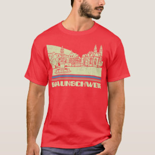 Braunschweig City Gift Tyskland City Silhouette Hi T Shirt