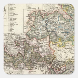 Braunschweig och Wolfenbutte Tyskland Fyrkantigt Klistermärke