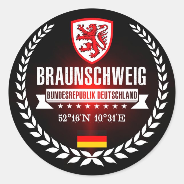 Braunschweig Runt Klistermärke (Framsida)