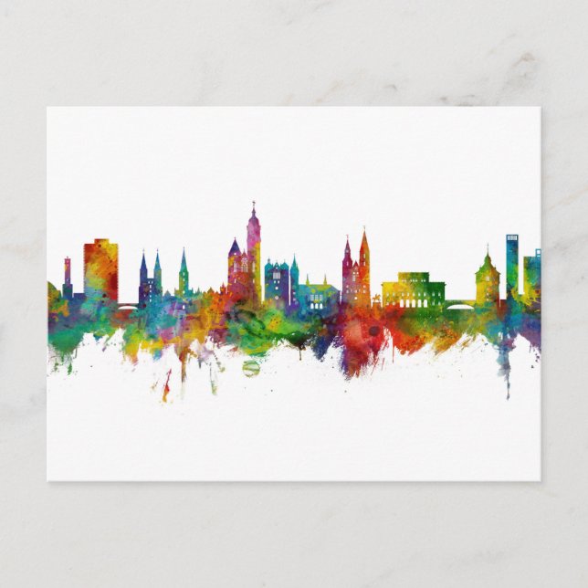 Braunschweig Tyskland Skyline Vykort (Framsida)