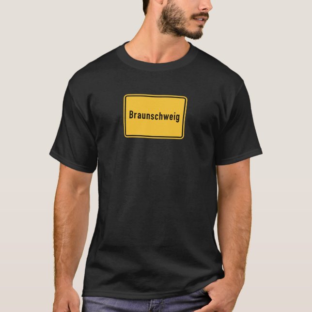 Braunschweig tysklant vägmärke tee (Framsida)