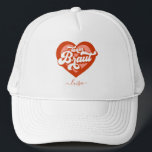 Braut Und Team Braut Bachelorette Retro Herz Keps<br><div class="desc">Braut und Team Braut Bachelorette Retro Herz Truckerkeps Kappe Cappy Vintage Bride ska vara Brides Maid BrideTribe</div>