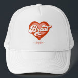 Braut Und Team Braut Bachelorette Retro Herz Keps<br><div class="desc">Braut und Team Braut Bachelorette Retro Herz Truckerkeps Kappe Cappy Vintage Bride ska vara Brides Maid BrideTribe</div>