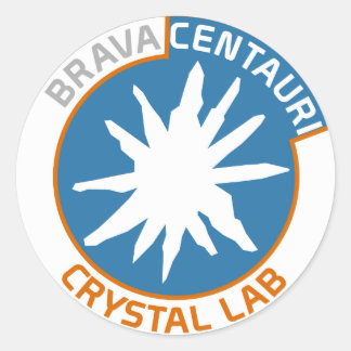 Brava Centauri Crystal Lab Sticker (Lakan 20) Runt Klistermärke