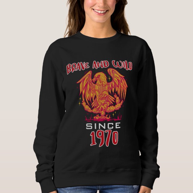 Brave and wild since 1970 t shirt (Framsida)