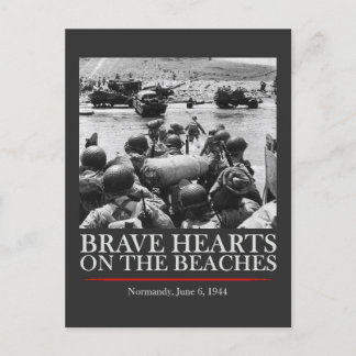 Brave Hearts On The Beaches - WW2 D-day Vykort