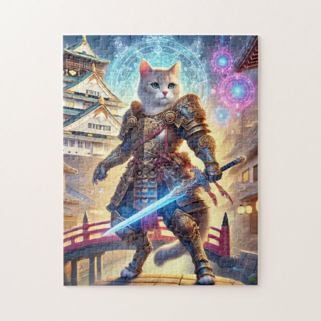 Brave Hero Cat of Fantasy Osaka Castle Town Pussel (Vertikal)