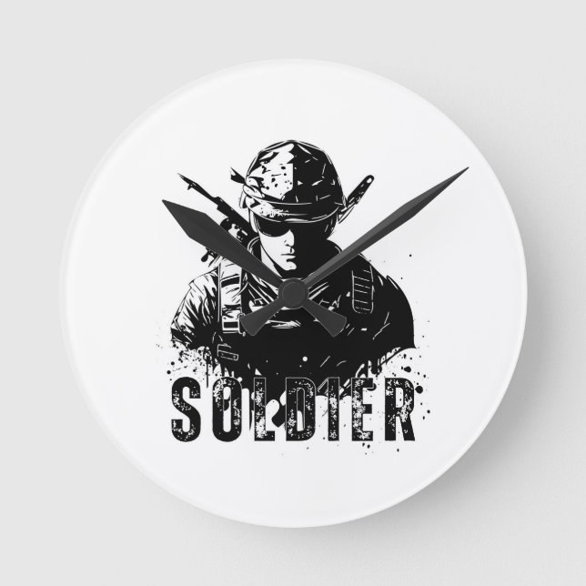 Bravery i varenda fästning rund klocka (Framsida)