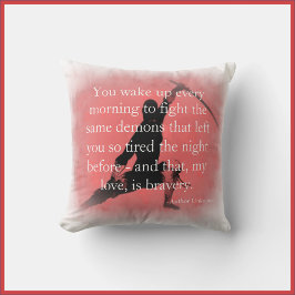 Bravery inspiration Quote Dekorativ kudde
